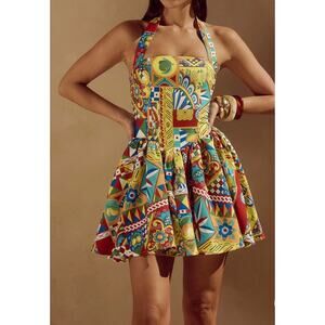 Runaway The Label Winslow Mini Dress vibrant Phaedra Print New